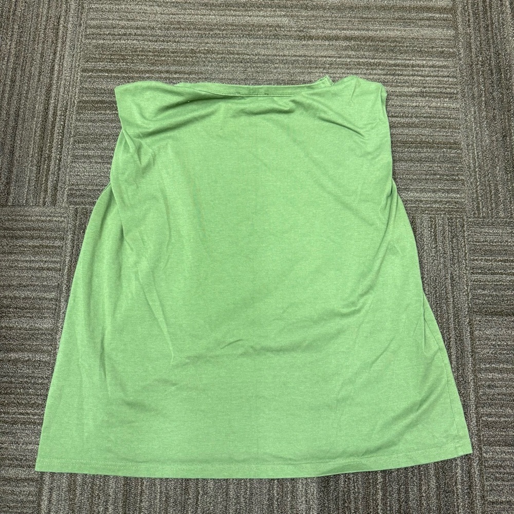 Anna-Kaci Green Sleeveless Tank Top High Neck Shoulder Detail - Picture 9 of 9